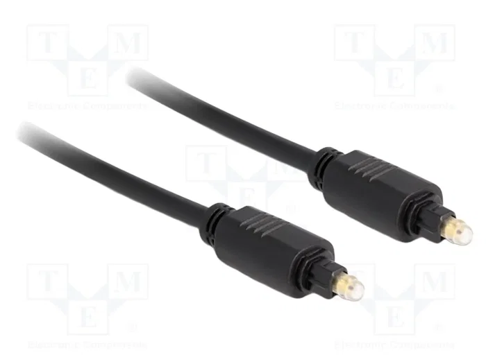 DeLOCK Cable de audio óptico Toslink de 1 m, conectores macho con contactos chapados en oro