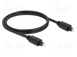 DeLOCK Cable de audio óptico Toslink de 1 m, conectores macho con contactos chapados en oro
