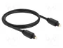 DeLOCK Cable de audio óptico Toslink de 1 m, conectores macho con contactos chapados en oro