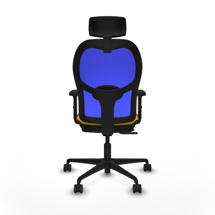 PIQUERAS Y CRESPO Silla de oficina Jorquera con mecanismo Sincro/Traslack Amarillo y Azul PIQUERAS Y CRESPO Silla de oficina Jorquera con mecanismo Sincro/Traslack Amarillo y Azul