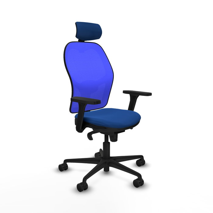 PIQUERAS Y CRESPO Silla de oficina Jorquera azul con mecanismo Sincro PIQUERAS Y CRESPO Silla de oficina Jorquera azul con mecanismo Sincro