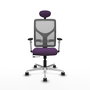 PIQUERAS Y CRESPO Silla de oficina Motilla con mecanismo Sincro/Traslack, Morado y Gris