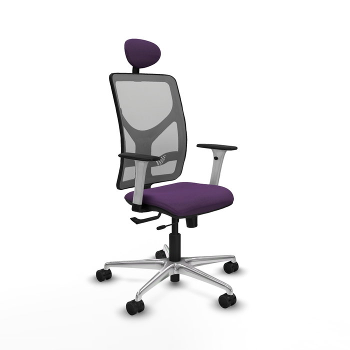 PIQUERAS Y CRESPO Silla de oficina Motilla con mecanismo Sincro/Traslack, Morado y Gris PIQUERAS Y CRESPO Silla de oficina Motilla con mecanismo Sincro/Traslack, Morado y Gris
