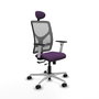 PIQUERAS Y CRESPO Silla de oficina Motilla con mecanismo Sincro/Traslack, Morado y Gris