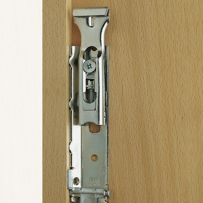 Emuca Lote de 5 kits de colgadores ocultos para módulos altos Levelup1 con pletina, Acero, Cincado