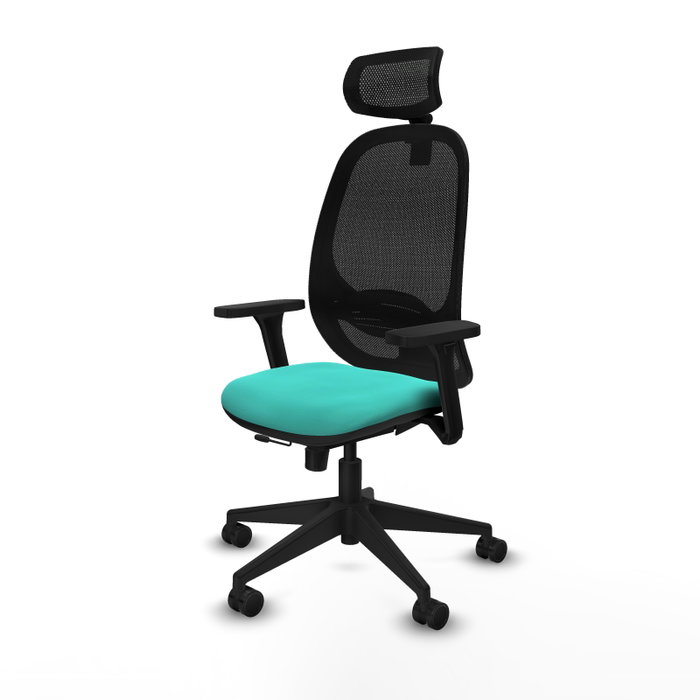 PIQUERAS Y CRESPO Silla de oficina Cilanco con mecanismo Sincro/Traslack, Turquesa y Negro PIQUERAS Y CRESPO Silla de oficina Cilanco con mecanismo Sincro/Traslack, Turquesa y Negro