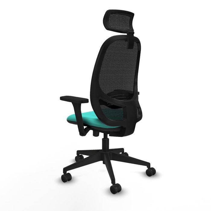 PIQUERAS Y CRESPO Silla de oficina Cilanco con mecanismo Sincro/Traslack, Turquesa y Negro PIQUERAS Y CRESPO Silla de oficina Cilanco con mecanismo Sincro/Traslack, Turquesa y Negro