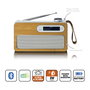 Lenco PDR-040EF Radio Portátil de Bambú con Bluetooth 5.0 y DAB+