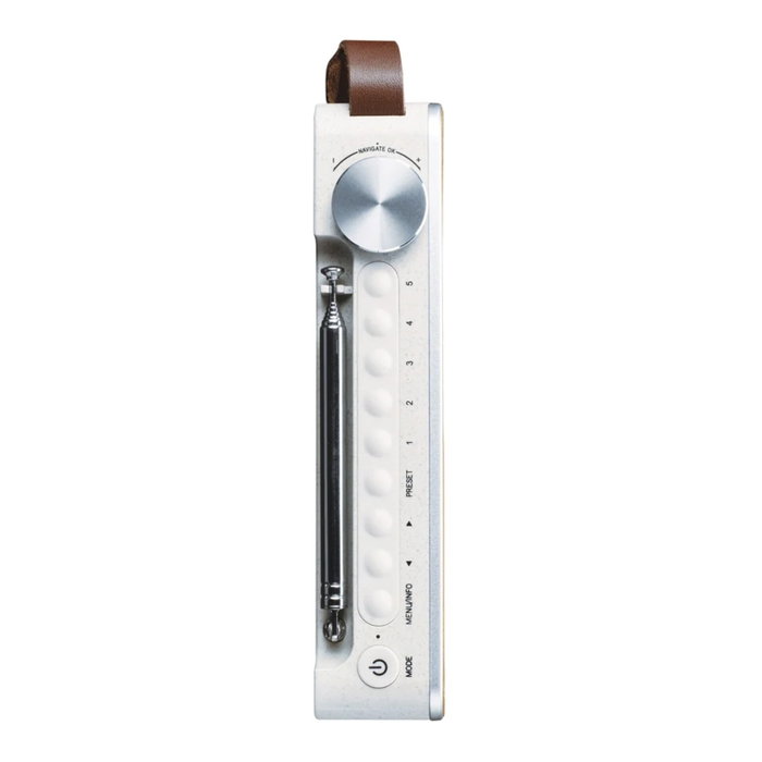 Lenco PDR-040EF Radio Portátil de Bambú con Bluetooth 5.0 y DAB+