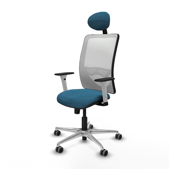 PIQUERAS Y CRESPO Silla de oficina Zulema Verde petróleo y Blanco PIQUERAS Y CRESPO Silla de oficina Zulema Verde petróleo y Blanco