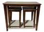DKD Home Decor Consola Colonial Marron Crudo Mango Algodon 95x81x40 cm Set de 3