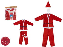 Krist+ Traje de Papa Noel Para Adulto 34x42x5 cm (Set de 4)