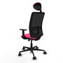PIQUERAS Y CRESPO Silla de oficina Zulema Rosa y Negro