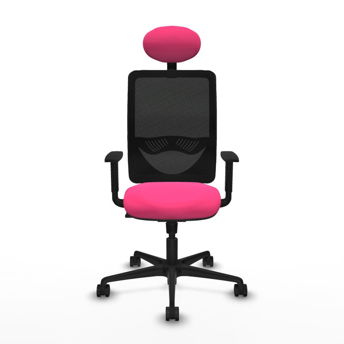 PIQUERAS Y CRESPO Silla de oficina Zulema Rosa y Negro