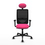PIQUERAS Y CRESPO Silla de oficina Zulema Rosa y Negro