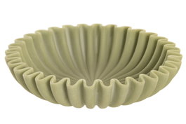 DKD Home Decor Centro de Mesa de Resina Símil Mármol Verde Tropical Palm