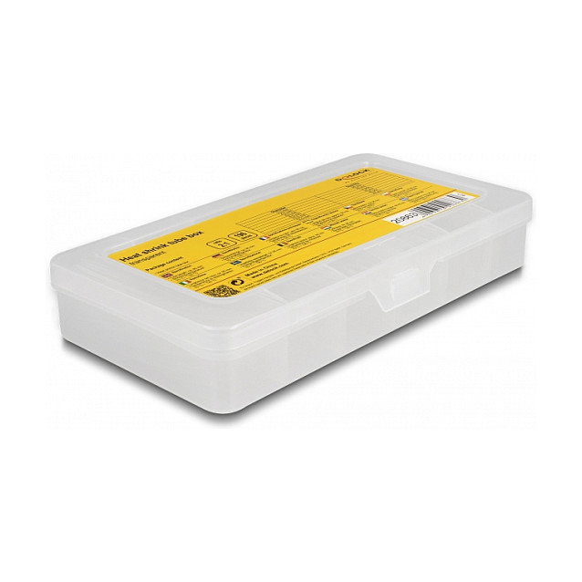DeLOCK Caja surtida de tubos termorretráctiles transparente 196 piezas