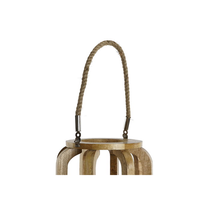 DKD Home Decor Portavelas Mango y Cristal Natural