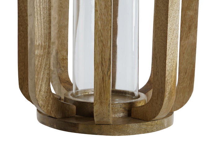 DKD Home Decor Portavela Alpino Natural Mango y Cristal 26 x 47 x 26 cm DKD Home Decor Portavela Alpino Natural Mango y Cristal 26 x 47 x 26 cm