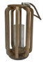 DKD Home Decor Portavelas Mango y Cristal Natural