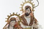 DKD Home Decor Nacimiento Poliéster Blanco y Dorado 48x28x90 cm