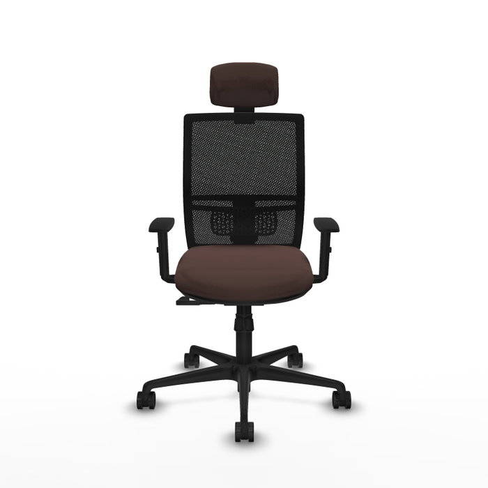 PIQUERAS Y CRESPO Silla de oficina Yunquera con mecanismo Sincro, Marrón oscuro y Negro PIQUERAS Y CRESPO Silla de oficina Yunquera con mecanismo Sincro, Marrón oscuro y Negro