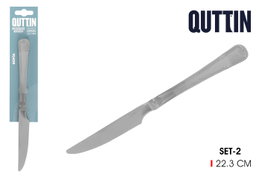 Quttin Set de 2 Cuchillos de Mesa Sofia 22 cm