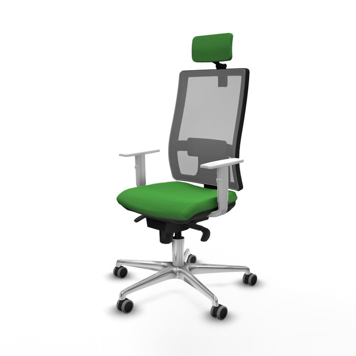 PIQUERAS Y CRESPO Silla de oficina Horna con mecanismo Sincro, Verde y Gris