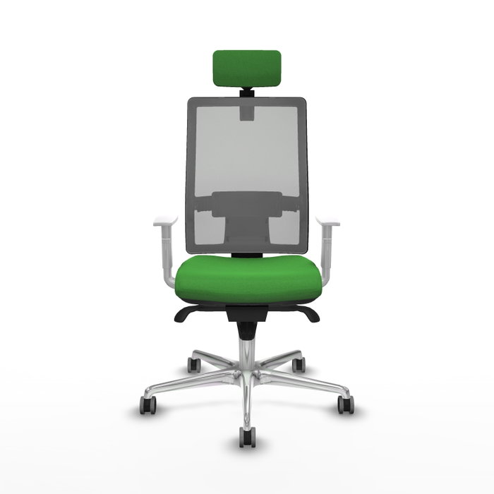PIQUERAS Y CRESPO Silla de oficina Horna con mecanismo Sincro, Verde y Gris
