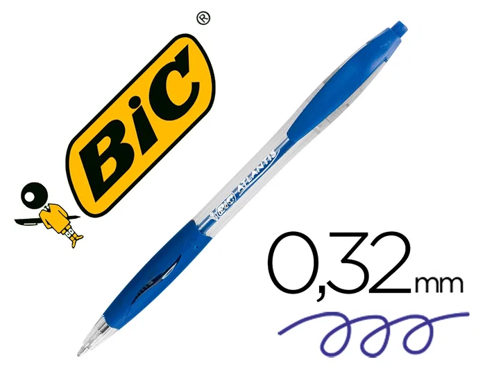 BIC Atlantis Bolígrafo Retráctil Azul (Set de 12)