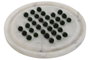 DKD Home Decor Juego Piedra Cristal Blanco Solitario 25x25x2 cm