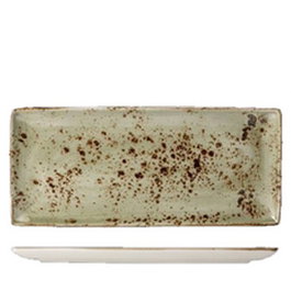 Steelite Craft Fuente Rectangular Verde Vajilla Porcelana 37x17 cm (Set de 6)