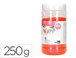 Liderpapel Purpurina Fantasía Color Metálico Naranja Pastel Bote 250 gr