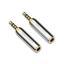 Vention Adaptador de Audio Jack 2.5 mm Macho a Jack 3.5 mm Hembra Plata VAB-S02