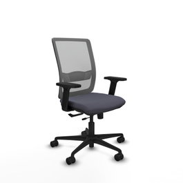 PIQUERAS Y CRESPO Silla de oficina Haches, Mecanismo Sincro/Traslack, Gris