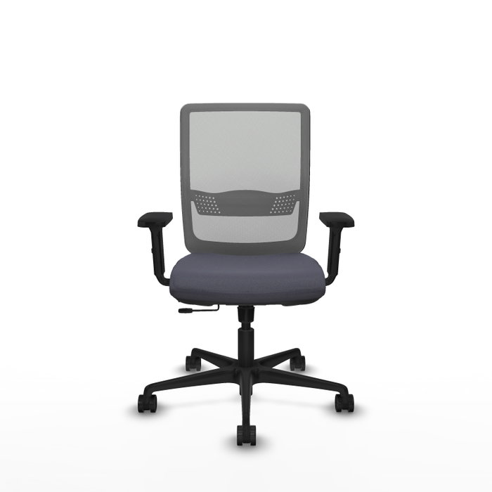 PIQUERAS Y CRESPO Silla de oficina Haches, Mecanismo Sincro/Traslack, Gris