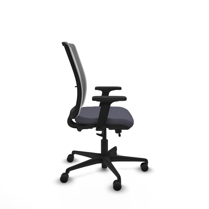 PIQUERAS Y CRESPO Silla de oficina Haches, Mecanismo Sincro/Traslack, Gris