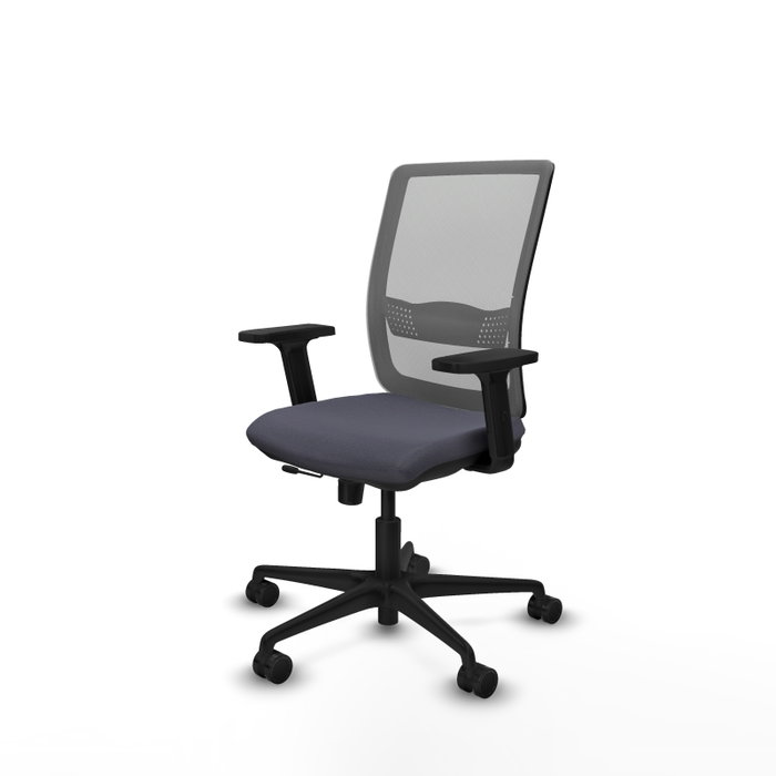 PIQUERAS Y CRESPO Silla de oficina Haches, Mecanismo Sincro/Traslack, Gris