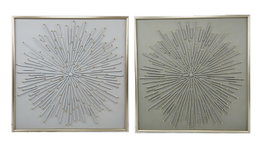DKD Home Decor Cuadro Lienzo Abstracto 100x100x3,5 cm, Pack de 2