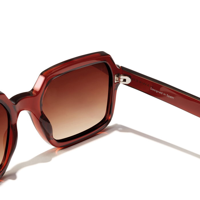 Hawkers Gafas de Sol MINIMAL MAX Brown Terracota - Diseño Unisex en Forma de Escudo, 1 Unidad