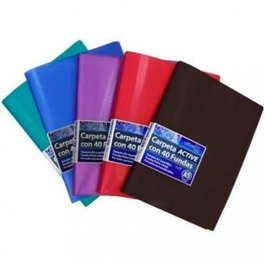 OFFICE BOX Carpeta Active A5 con 40 Fundas y Tapas Flexibles
