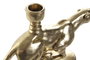 DKD Home Decor Figura de Resina Leopardo Dorado con Candelabro