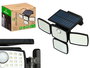 Ibergarden Lampara Solar LED Exterior 4 Focos 500 Lumenes con Sensor de Movimiento, IP44, Negro, Dimensiones 15 x 11 x 12 cm (Set de 6)