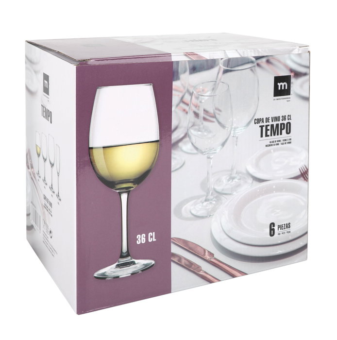 La Mediterranea Copa de Vino Tempo 36 cl (24 Unidades) de Vidrio
