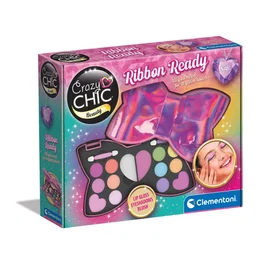 Clementoni CLE8005125182626 Kit de Maquillaje Infantil con Pajarita, Paleta con Sombras, Brillo, Esponja y Brochas para Niñas a Partir de 6 Años
