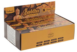 DKD Home Decor Incienso Varilla Basicos Buddha 5 x 1.7 x 25 cm Set de 20 Canela Marron Amarillo