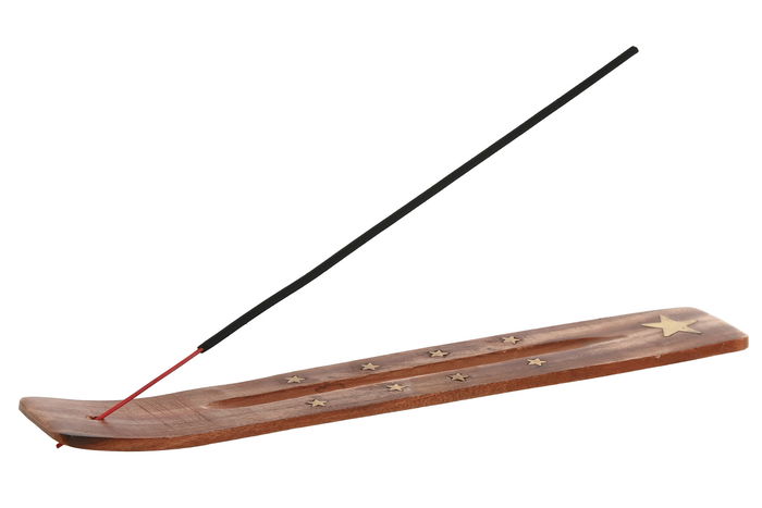 DKD Home Decor Incienso Varilla Basicos Buddha 5 x 1.7 x 25 cm Set de 20 Canela Marron Amarillo