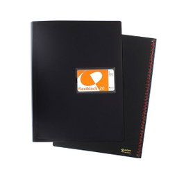 Grafoplas Carpeta con 20 fundas y espiral oculto negra