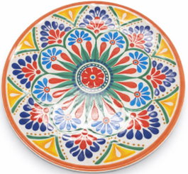 La Mediterranea Plato Llano Arabig Melamina Brillante 25.5cm