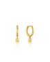 Ania Haie Pendientes Under Lock & Key en Plata de Ley Dorado E032-01G